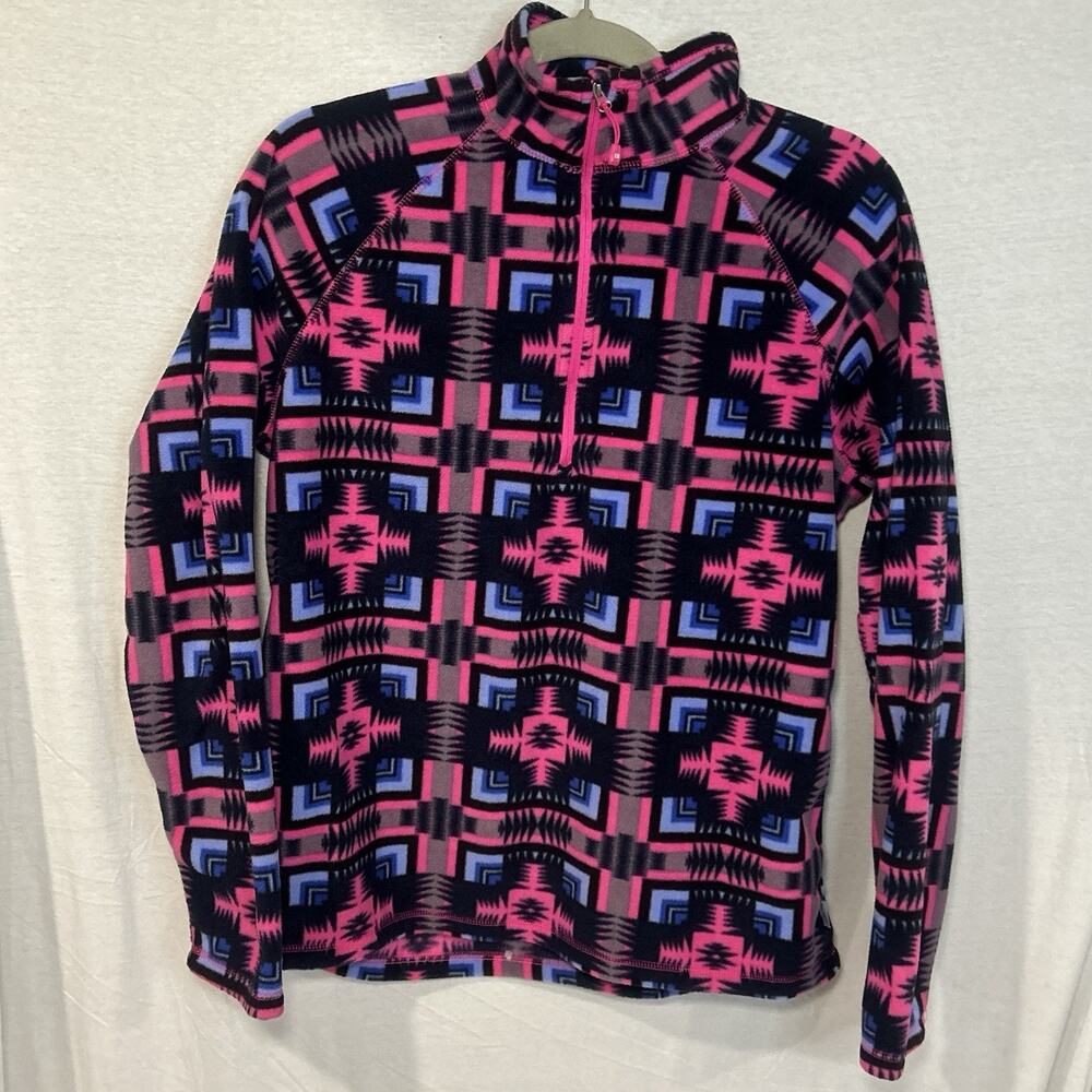 Eddie Bauer Quest 1/4 Zip Fleece Aztec Sweater Women's Medium
